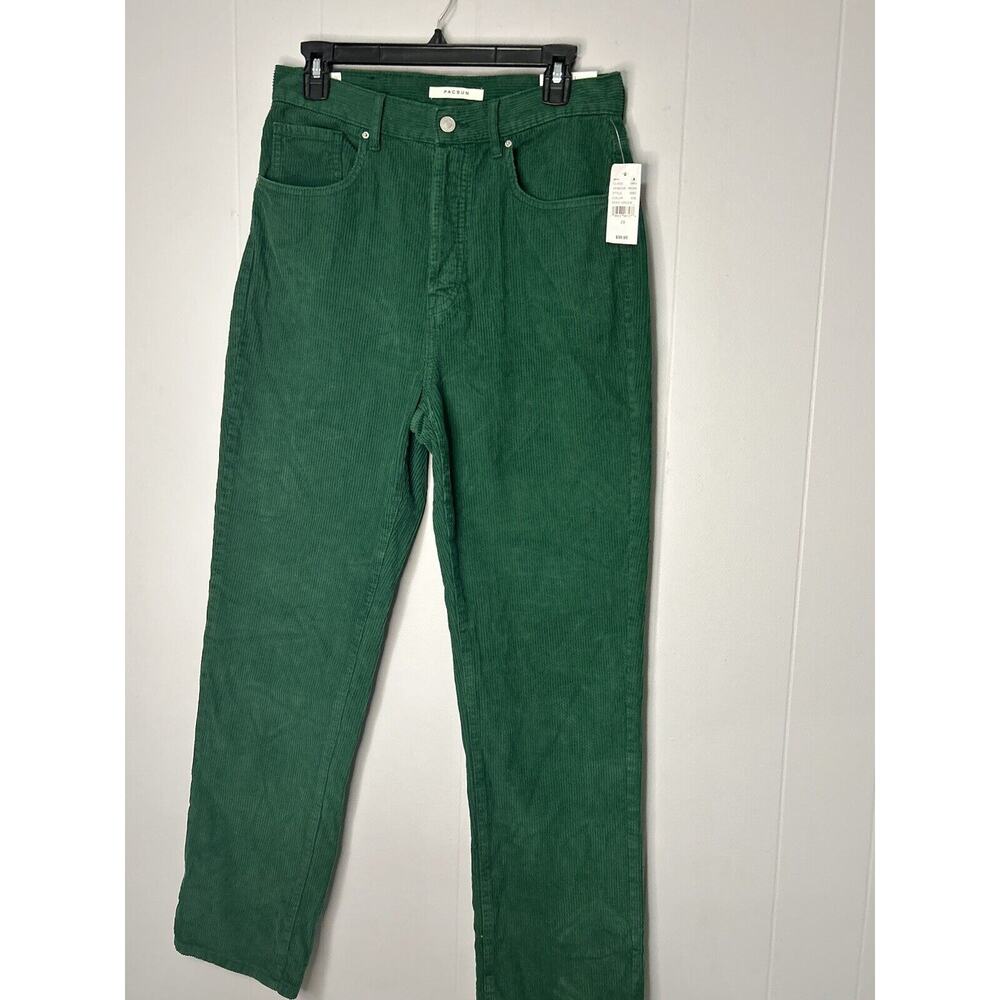 NEW! PACSUN Dad Jean Size 29x31 Green Corduroy Pants With Pockets